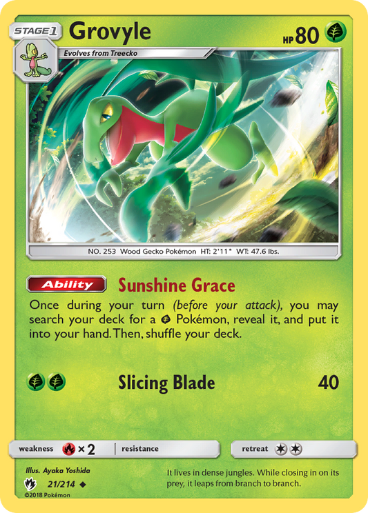 Grovyle - 021/214 - Lost Thunder