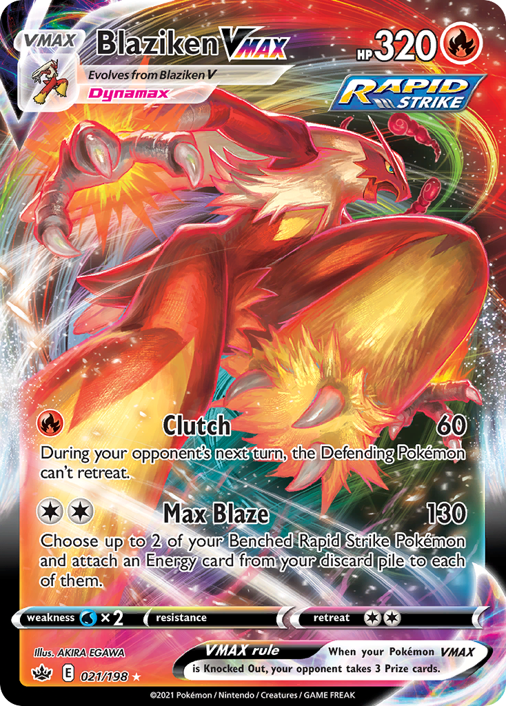 Blaziken VMAX - 021/198 - Chilling Reign