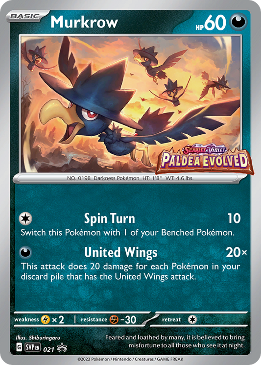 Murkrow - 021/148 - Scarlet & Violet Black Star Promos