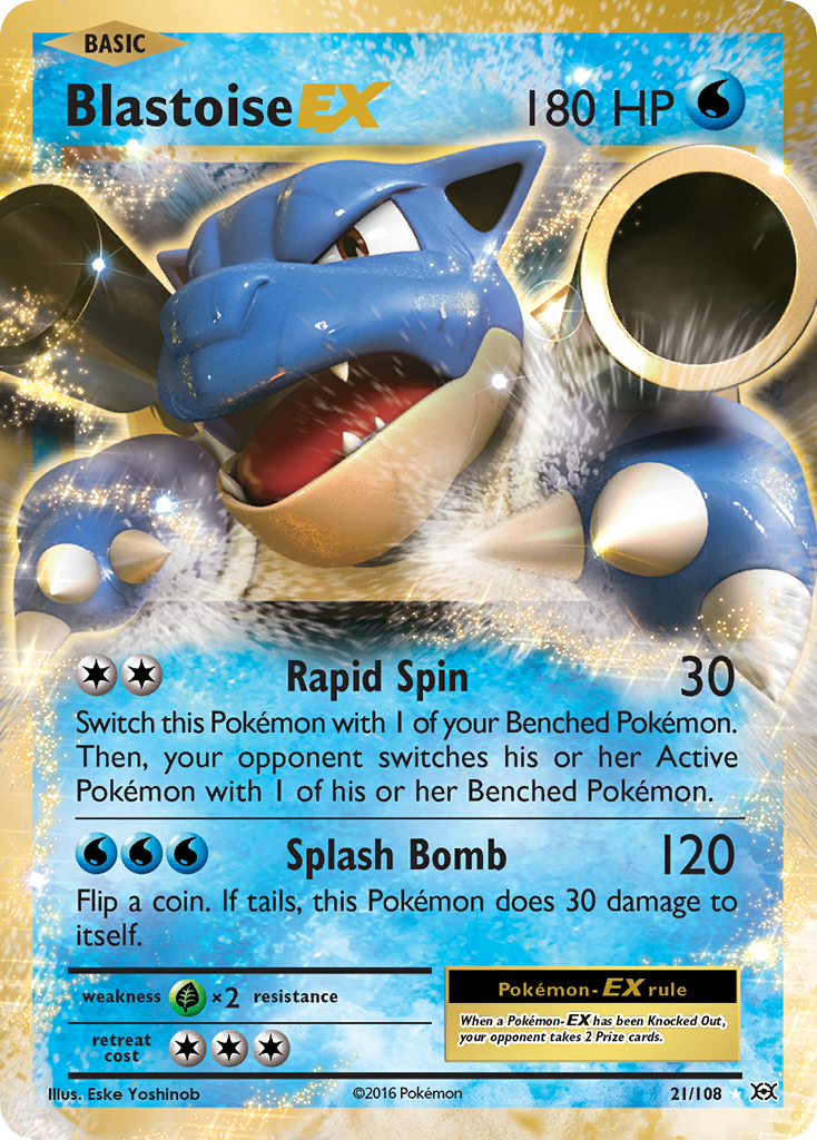 Blastoise-EX - 021/108 - Evolutions