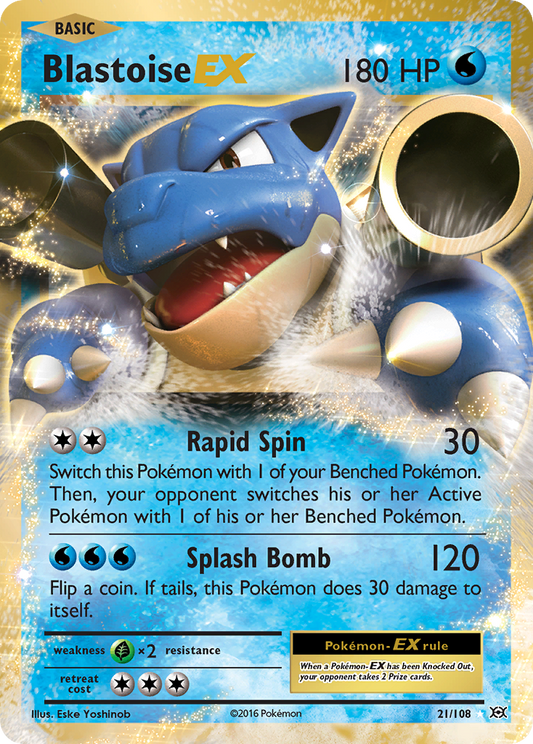 Blastoise-EX - 021/108 - Evolutions