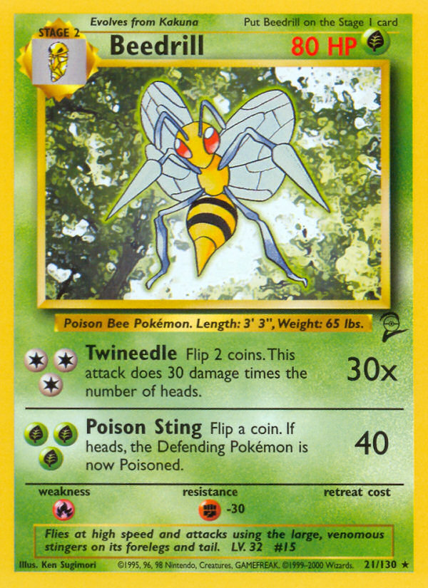 Beedrill - 021/130 - Base Set 2