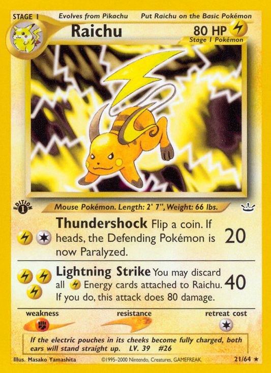 Raichu - 21/64 - Neo Revelation