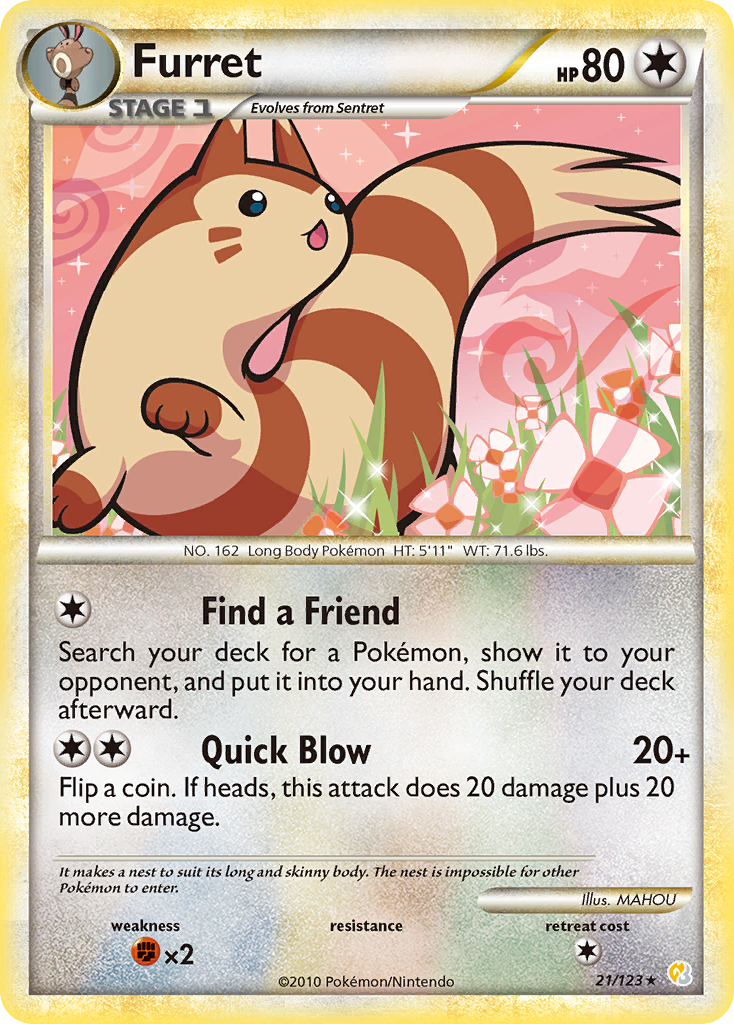 Furret - 021/123 - HeartGold & SoulSilver