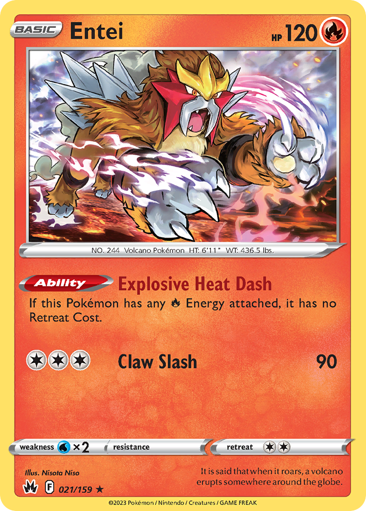 Entei - 021/159 - Crown Zenith