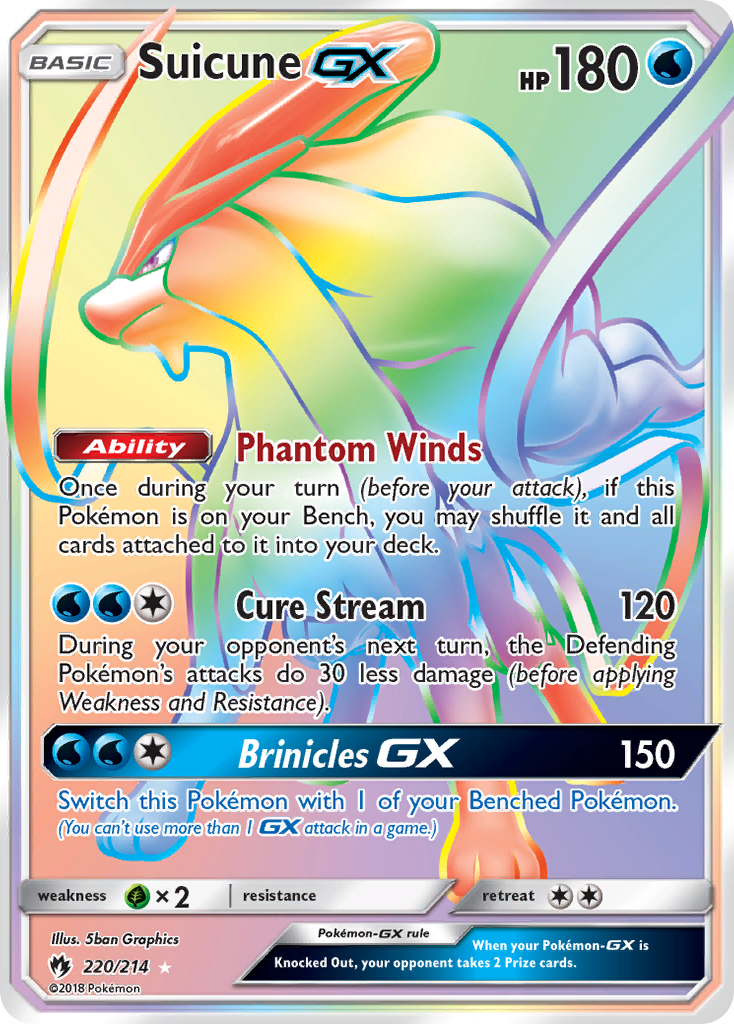 Suicune-GX - 220/214 - Lost Thunder