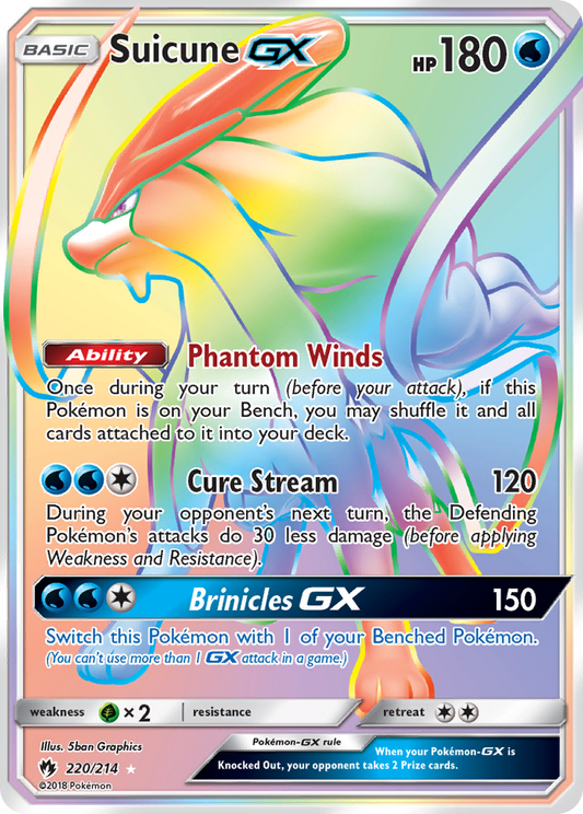 Suicune-GX - 220/214 - Lost Thunder