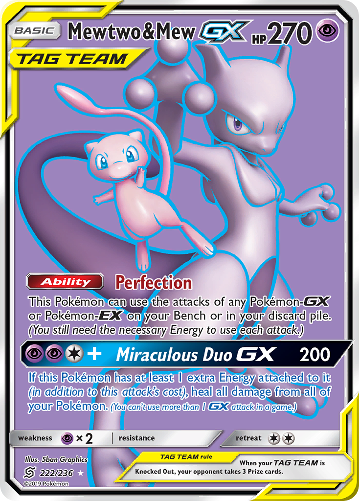 Mewtwo & Mew-GX - 222/236 - Unified Minds