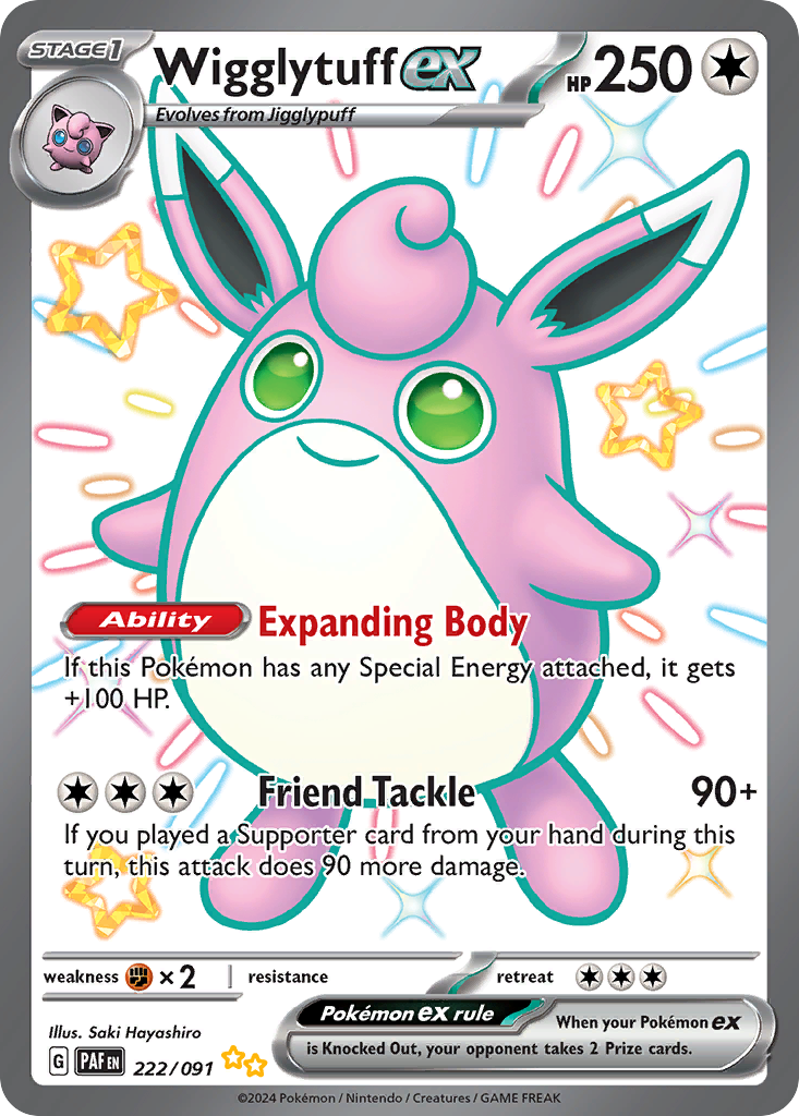 Wigglytuff ex - 222/91 - Paldean Fates