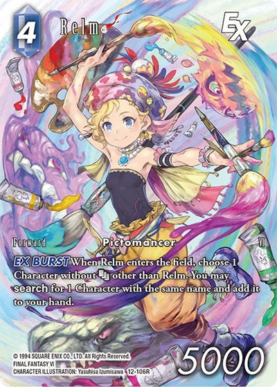 Relm EX - 12-106R - Rare (Full Art) - Opus XII