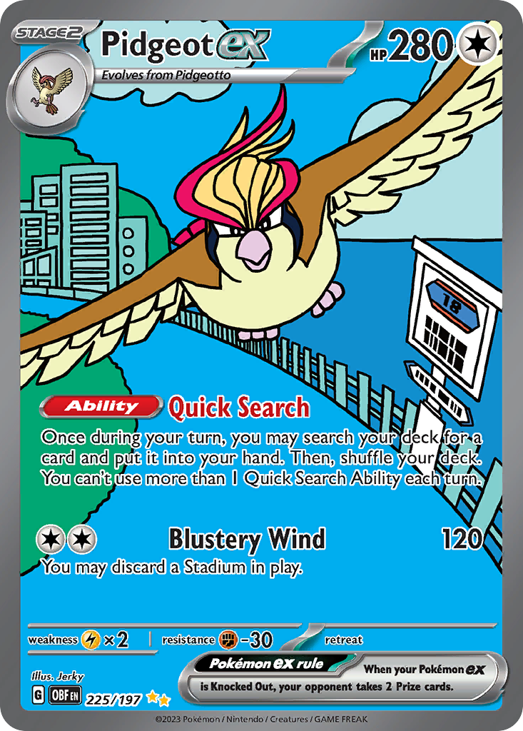 Pidgeot ex - 225/197 - Obsidian Flames