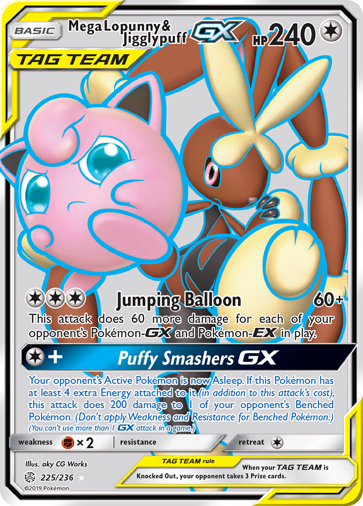 Mega Lopunny & Jigglypuff-GX - 225/236 - Cosmic Eclipse