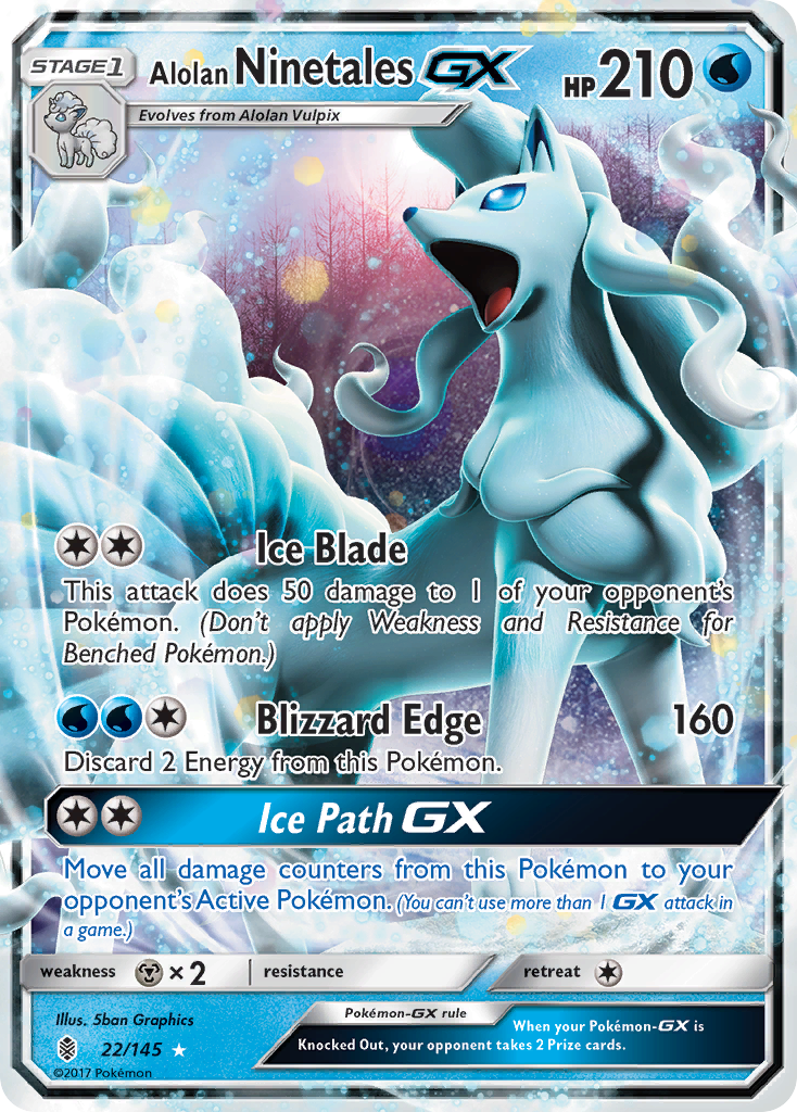 Alolan Ninetales-GX - 022/145 - Guardians Rising