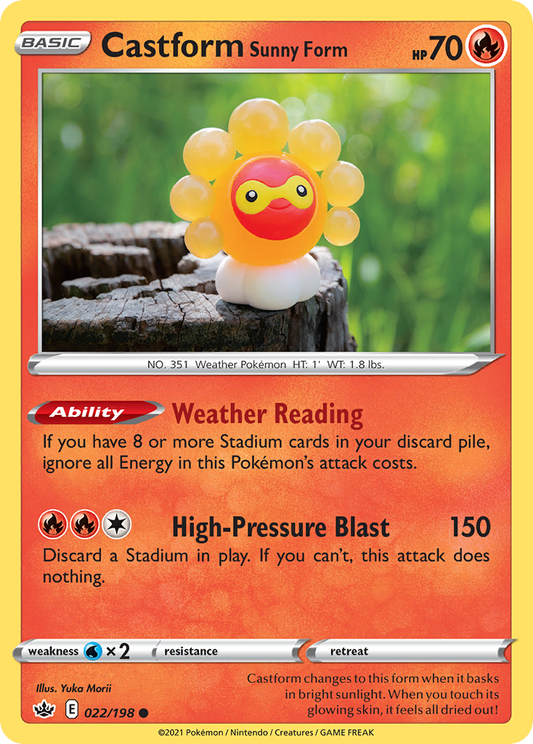 Castform Sunny Form - 022/198 - Chilling Reign