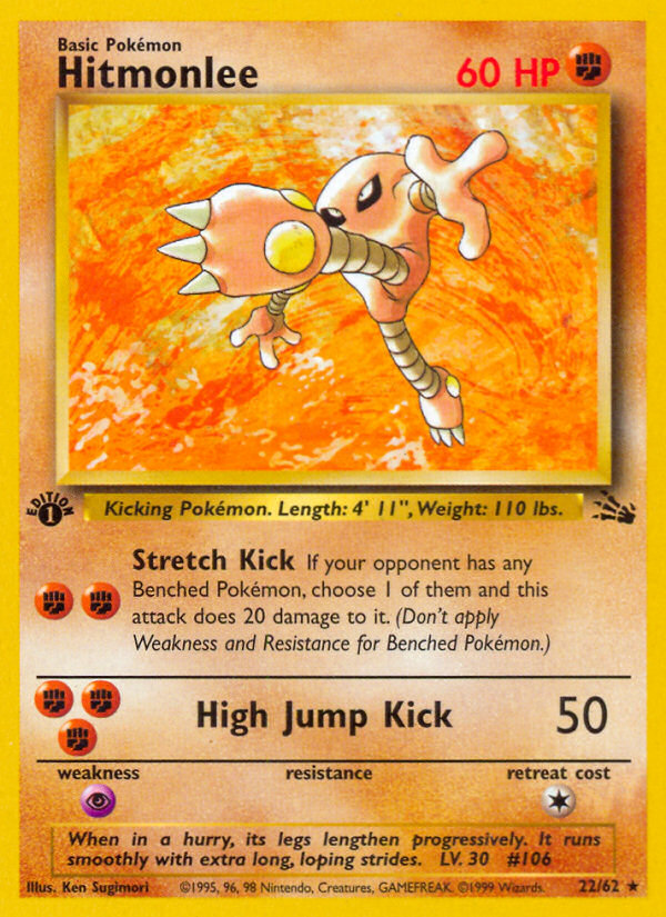 Hitmonlee - 22/62 - Fossil