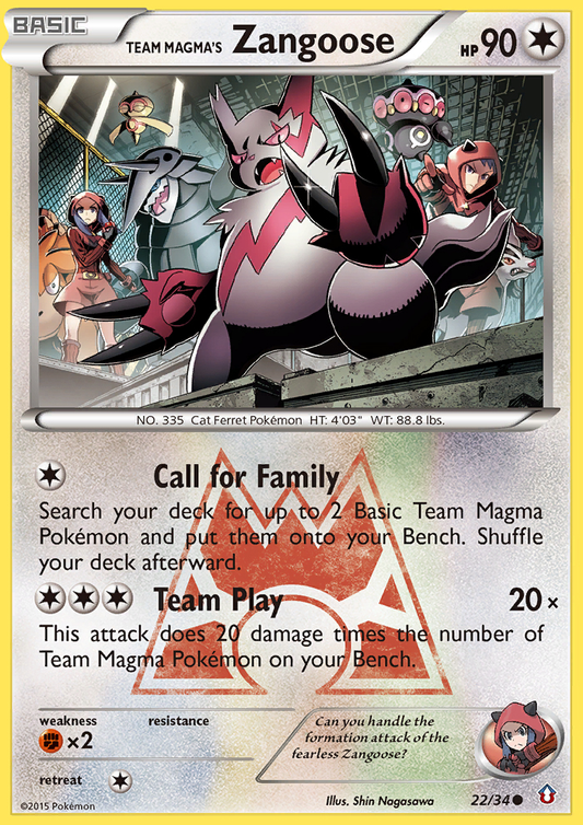 Team Magma's Zangoose - 22/34 - Double Crisis