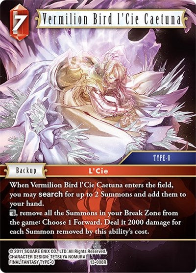 Vermilion Bird l'Cie Caetuna - 13-008R - Rare - Opus XIII: Crystal Radiance
