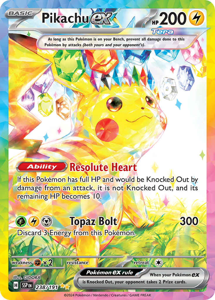 Pikachu ex - 238/191 - Surging Sparks