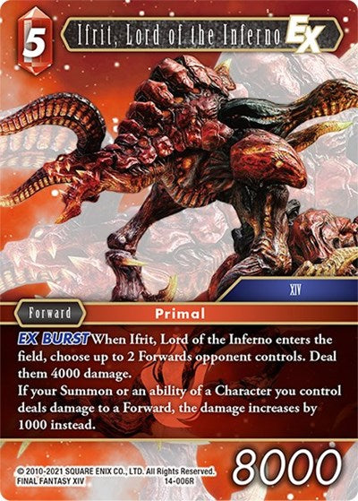Ifrit, Lord of the Inferno EX - 14-006R - Rare - Opus XIV: Crystal Abyss