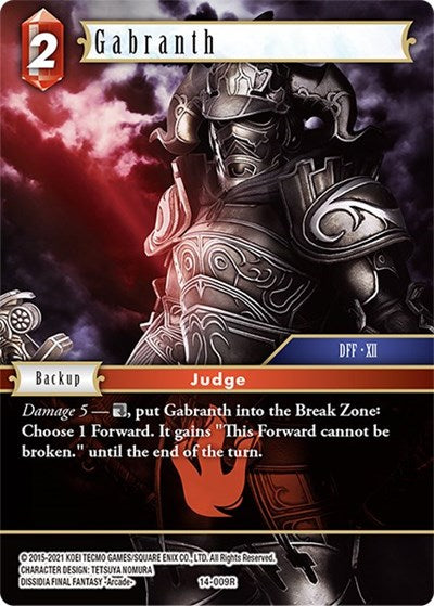 Gabranth - 14-009R - Rare - Opus XIV: Crystal Abyss