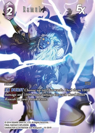 Ramuh EX - 14-091R - Rare (Full Art) - Opus XIV: Crystal Abyss