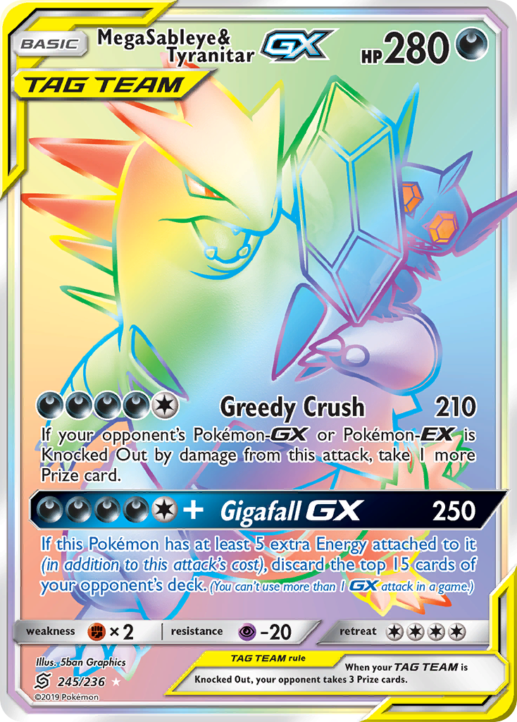 Mega Sableye & Tyranitar-GX - 245/236 - Unified Minds