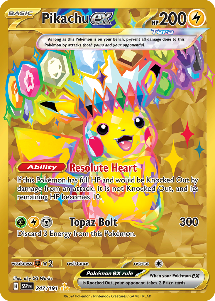 Pikachu ex - 247/191 - Surging Sparks