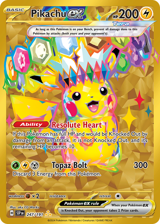 Pikachu ex - 247/191 - Surging Sparks