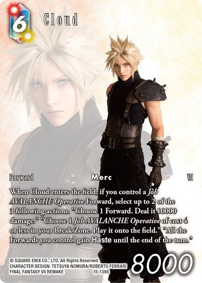 Cloud - 15-139S - Starter (Full Art) - Crystal Dominion