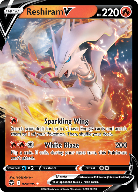 Reshiram V - 024/195 - Silver Tempest