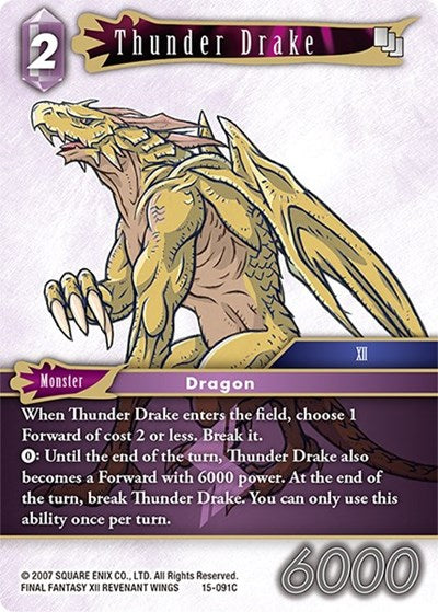 Thunder Drake - 15-091C - Common - Crystal Dominion