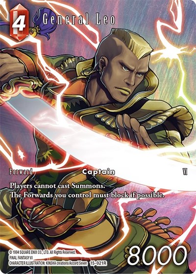 General Leo - 15-021R - Rare (Full Art) - Crystal Dominion