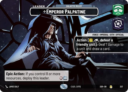 Emperor Palpatine - SOR - 257 - Rare - Showcase