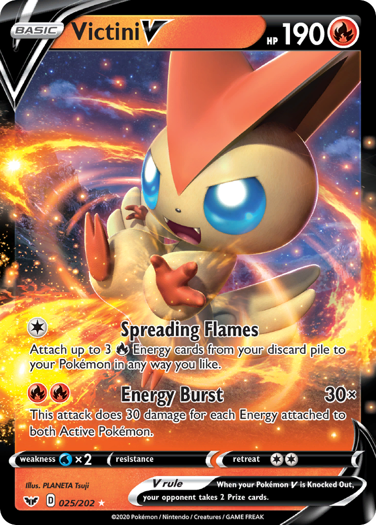 Victini V - 025/202 - Sword & Shield