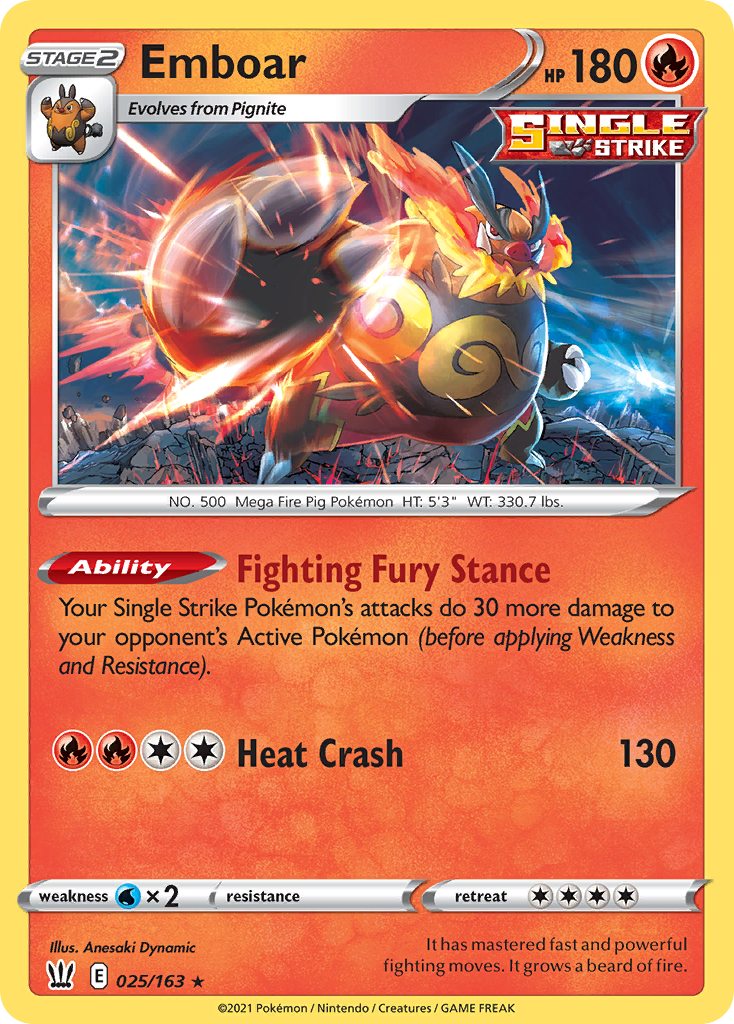 Emboar - 025/163 - Battle Styles