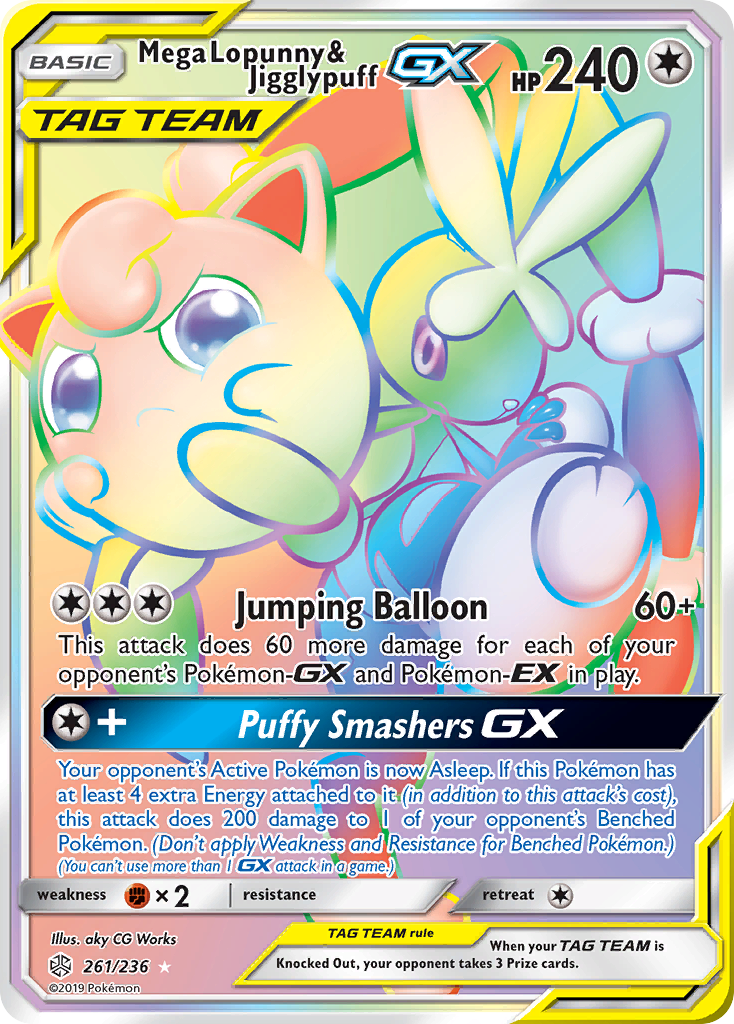 Mega Lopunny & Jigglypuff-GX - 261/236 - Cosmic Eclipse