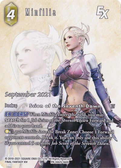 Minfilia EX (September 2021) - PR-100/5-160S - Promo - FF: Promo Cards