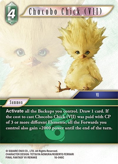Chocobo Chick (VII) - 16-046C - Common - Emissaries of Light