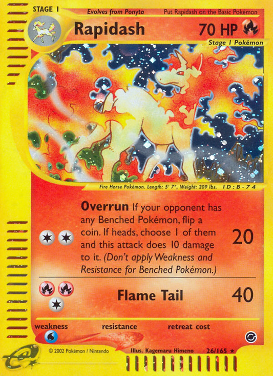 Rapidash - 026/165 - Expedition Base Set