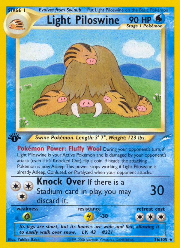 Light Piloswine - 026/105 - Neo Destiny