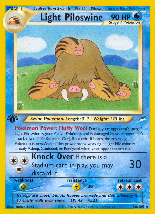 Light Piloswine - 026/105 - Neo Destiny