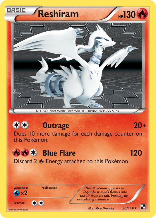 Reshiram - 026/114 - Black & White