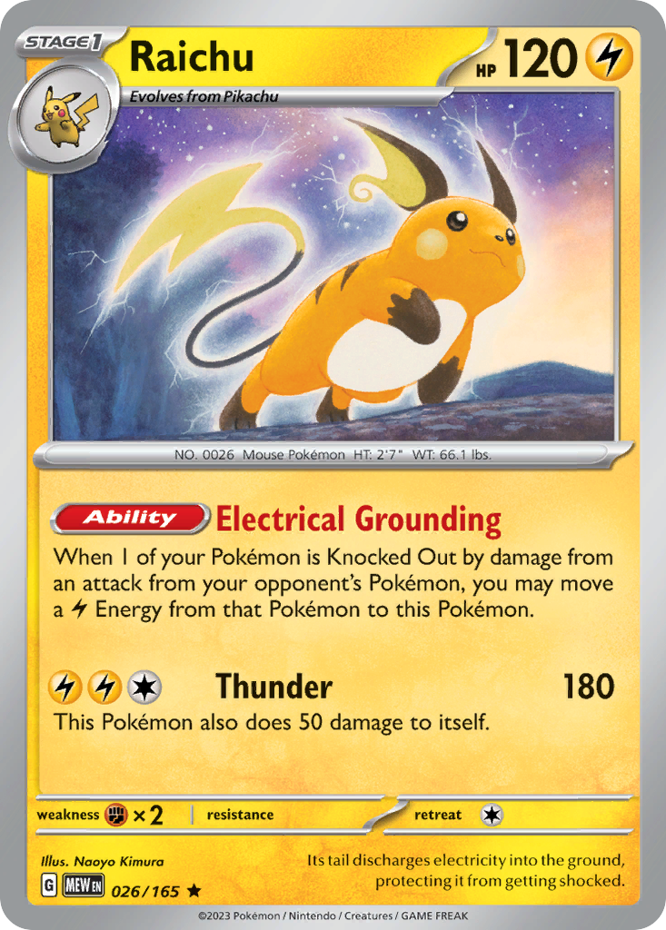 Raichu - 026/165 - 151