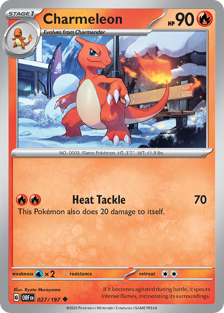 Charmeleon - 027/197 - Obsidian Flames