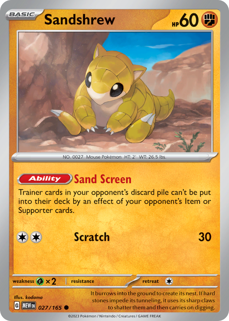 Sandshrew - 027/165 - 151