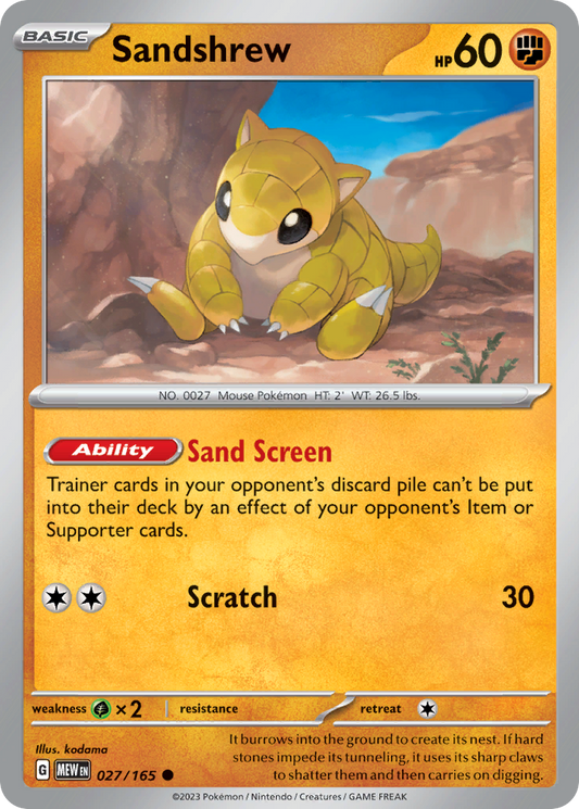 Sandshrew - 027/165 - 151