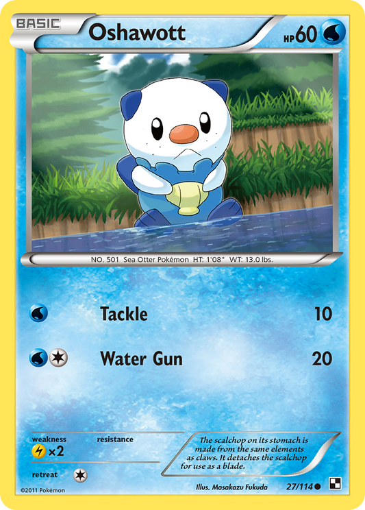 Oshawott - 027/114 - Black & White