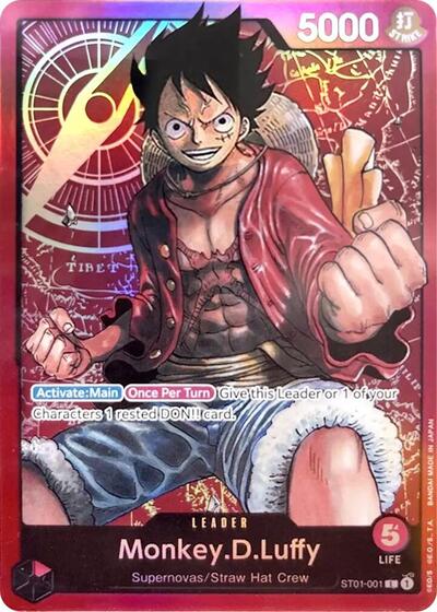Monkey.D.Luffy - ST01-001 - Leader - ST-01: Starter Deck 1 Straw Hat Crew