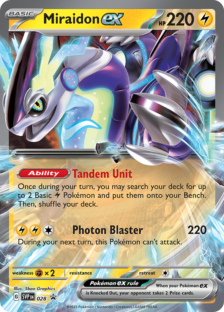 Miraidon ex - 028/165 - Scarlet & Violet Black Star Promos