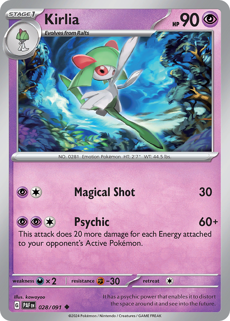 Kirlia - 28/91 - Paldean Fates